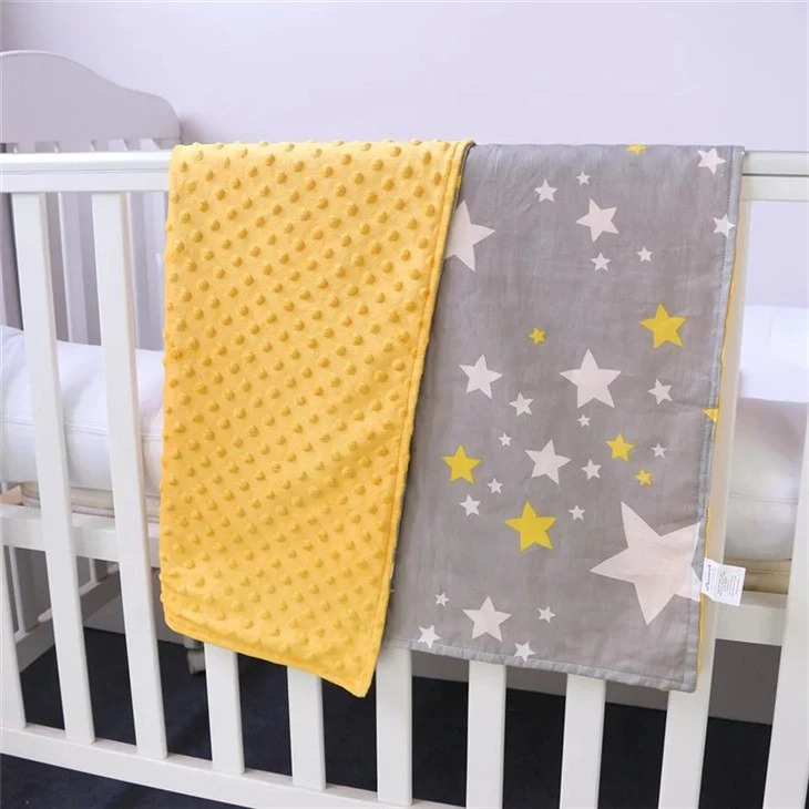 comfortable minky dot blanket