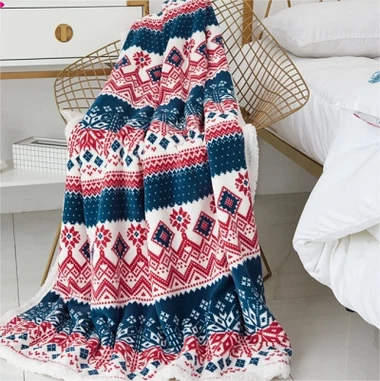 Двуслойно коледно одеяло