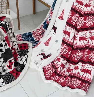Принт Шерпа одеяло