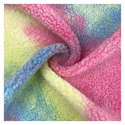 Тъкан Tie Dye Sherpa Fleece