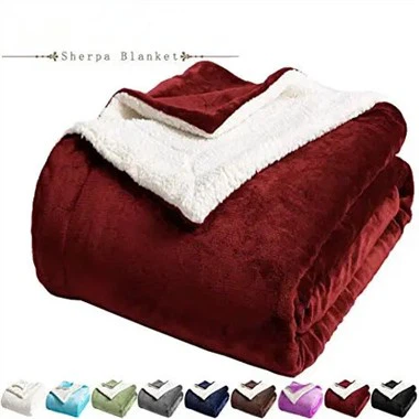 Двуслойно одеяло за шерпа